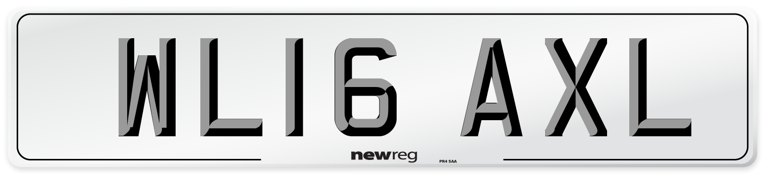 WL16 AXL Number Plate from New Reg